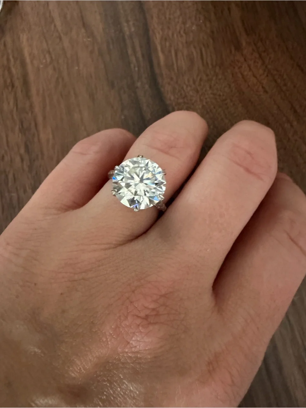6 carat Moissanite solitaire